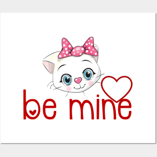 happy valentines be mine Posters and Art